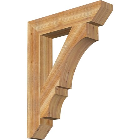 Ekena Millwork Balboa Slat Rough Sawn Bracket, Western Red Cedar, 6"W x 32"D x 40"H BKT06X32X40BOA06RWR